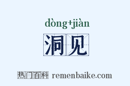 洞见是什么意思的图片